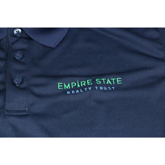 Empire State Realty Trust Polo UltraClub Cool & Dry 8210 Shirt Mens Navy Large - Picture 4 of 10